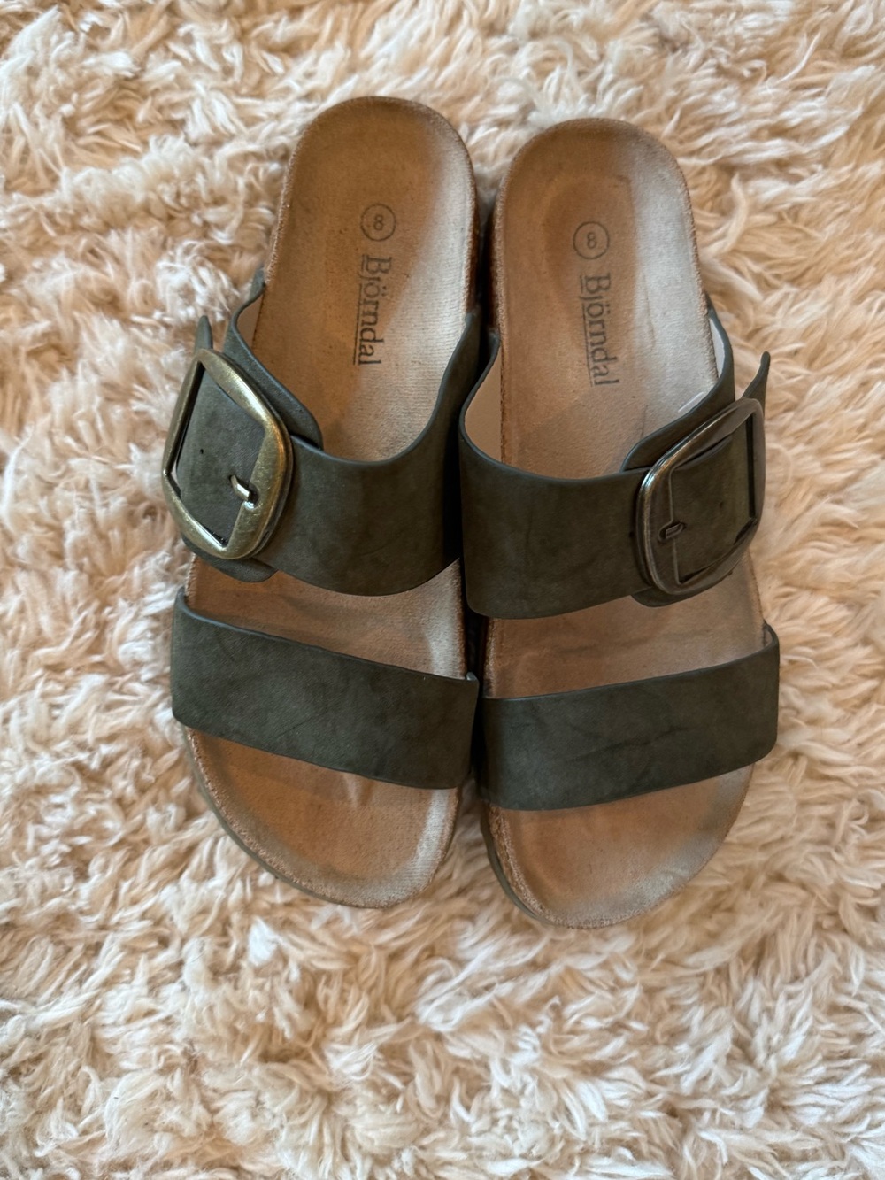 Bjorndal olive green sandals women’s size 8 - Picture 2 of 5